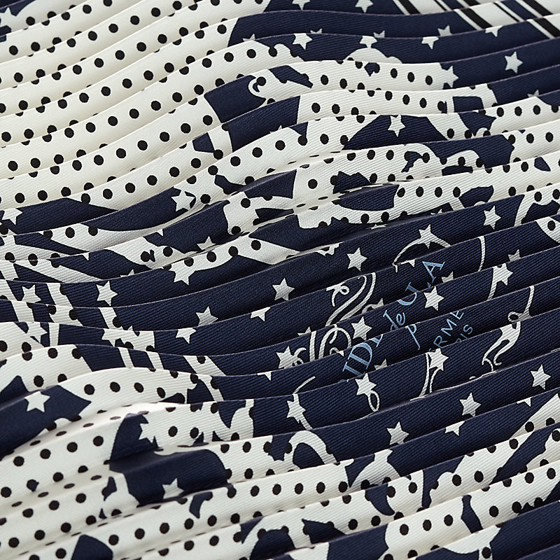 Brides de Gala pleated bandana 55 - Blue | Hermès Mainland China
